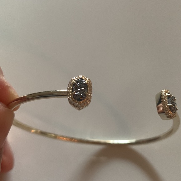 NWOT KENDRA SCOTT Calla Drusy Cuff Bracelet silver - Picture 10 of 10